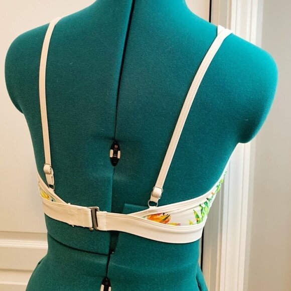 Athleta Island Tropical Floral Mesh Sports Workout Gym Bra - Picture 4 of 10